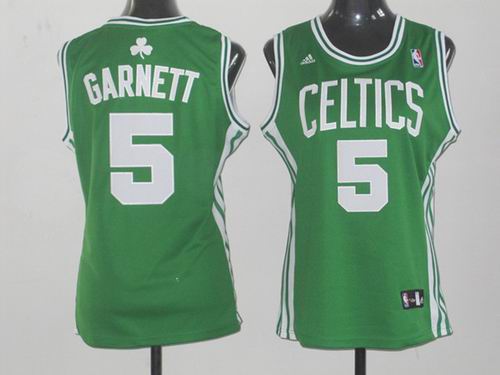 women Boston Celtics 5 Kevin Garnett green jerseys