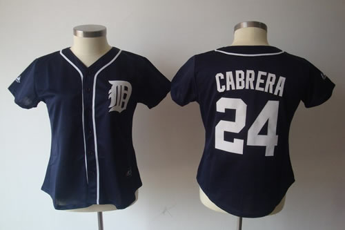 women Detroit Tigers 24 Miguel Cabrera Blue Jerseys women Detroit Tigers 24 Miguel Cabrera Blue Jerseys