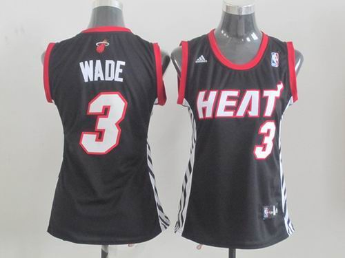 women Miami Heat 3 Dwyane Wade black jersey women Miami Heat 3 Dwyane Wade black jersey