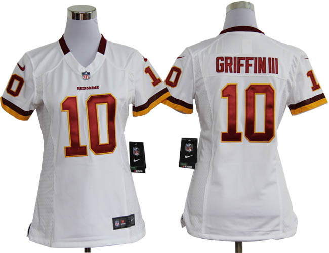 women NEW nfl washington redskins 10 robert griffin iii white jerseys