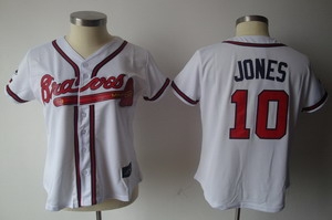 women atlanta braves 10 chipper jones white jersey women atlanta braves 10 chipper jones white jersey