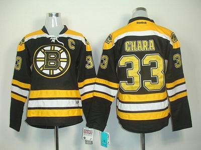 women boston bruins 33 chara black hockey jersey
