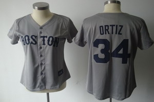 women boston red sox 34 david ortiz grey jerseys