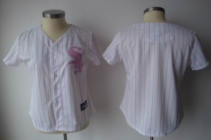 women chicago white sox blank white pink strip