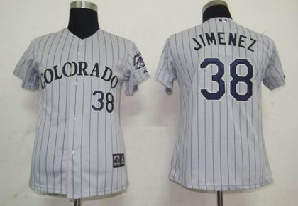 women colorado rockies 38 jimenez grey jerseys women colorado rockies 38 jimenez grey jerseys