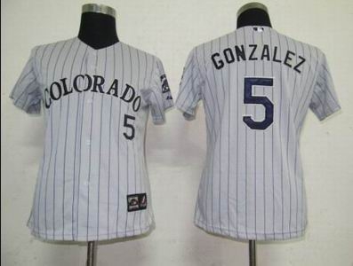 women colorado rockies 5 gonzalez grey jerseys women colorado rockies 5 gonzalez grey jerseys
