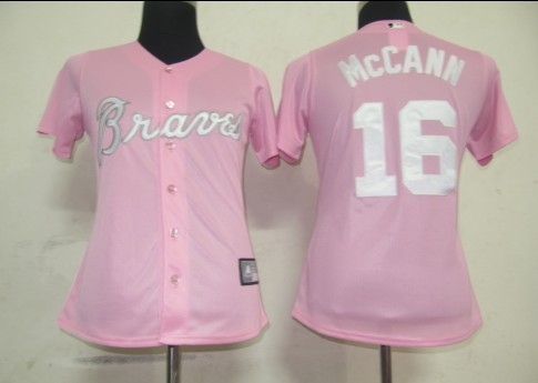 women jerseys atlanta braves 16 mccann pink women jerseys atlanta braves 16 mccann pink