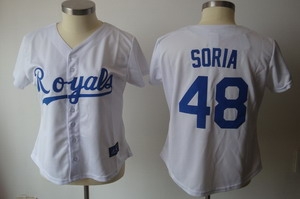 women kansas city royals 48 soria white jersey