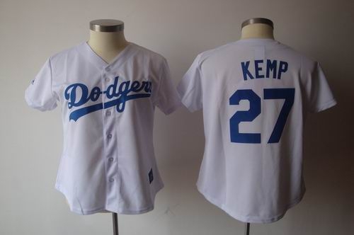 women los angeles dodgers 27 matt kemp white jerseys