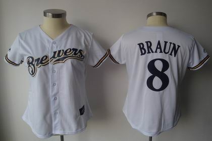 women milwaukee brewers 8 ryan braun white jerseys women milwaukee brewers 8 ryan braun white jerseys