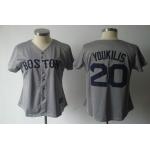 women mlb jerseys boston red sox #20 youkilis grey
