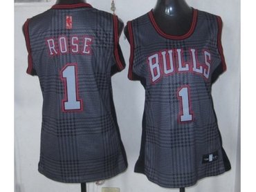 women nba chicago bulls #1 rose black-grey(2012) women nba chicago bulls #1 rose black-grey(2012)
