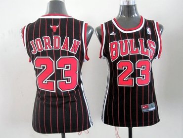 Women NBA chicago bulls #23 jordan black(red stripe) Women NBA chicago bulls #23 jordan black(red stripe)
