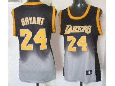 women nba los angeles lakers #24 kobe bryant black-grey women nba los angeles lakers #24 kobe bryant black-grey