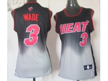 women nba miami heat #3 wade black-grey women nba miami heat #3 wade black-grey