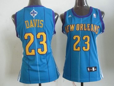 women nba new orleans hornets #23 anthony davis blue(stripe) women nba new orleans hornets #23 anthony davis blue(stripe)