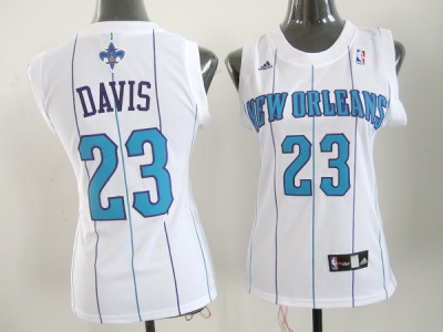 women nba new orleans hornets #23 anthony davis white(stripe) women nba new orleans hornets #23 anthony davis white(stripe)