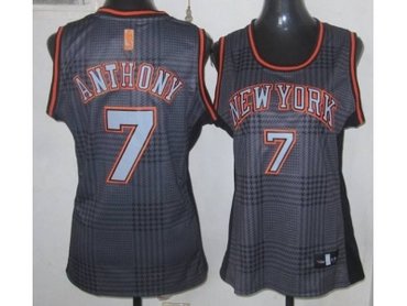 women nba new york knicks #7 anthony black-grey(2012)