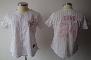 women new york yankees 24 robinson cano white jersey