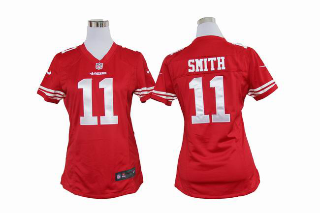 women nfl jerseys san francisco 49ers #11 smith red