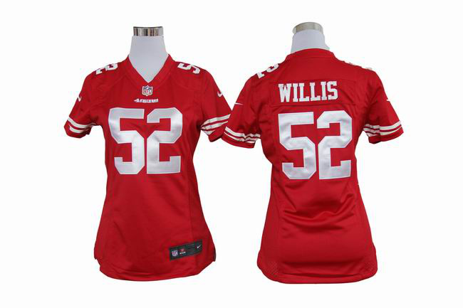 women nfl jerseys san francisco 49ers #52 willis red