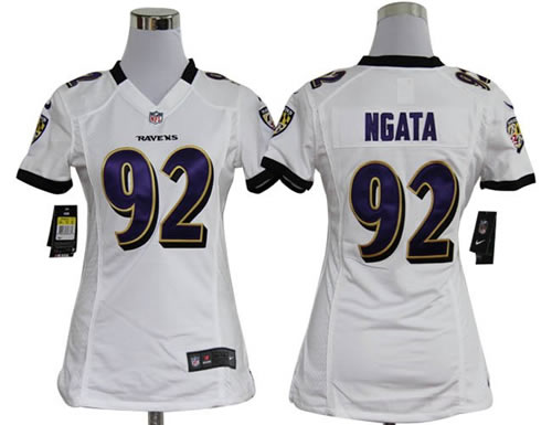 women NEW baltimore ravens 92 haloti ngata white jerseys