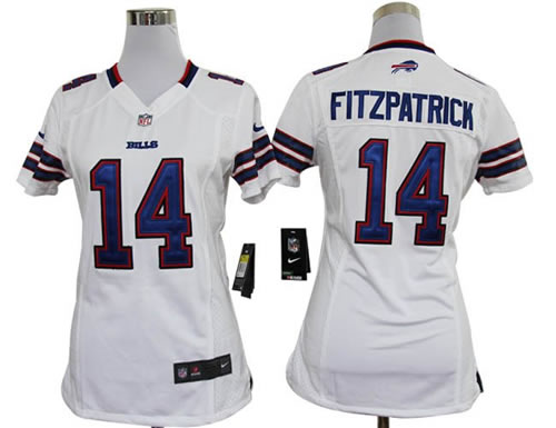 women NEW buffalo bills 14 ryan fitzpatrick white jerseys