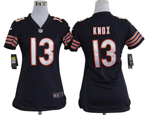 women NEW chicago bears 13 johnny knox blue jerseys