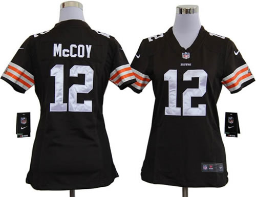 women NEW cleveland browns 12 colt mccoy brown jerseys