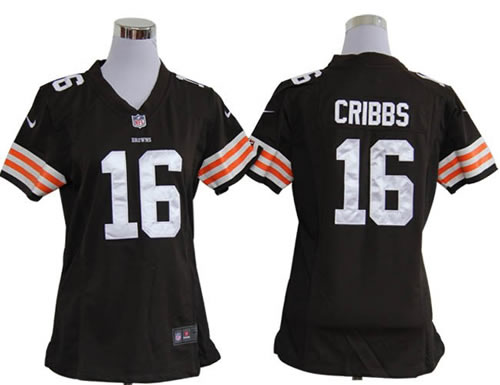 women NEW cleveland browns 16 joshua cribbs brown jerseys
