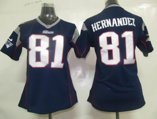women new england patriots 81 aaron hernandez game blue jerseys