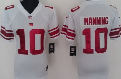 women NEW new york giants #10 eli manning white jerseys