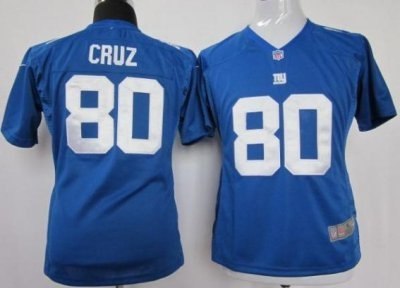 women new york giants #80 victor cruz blue nfl jerseys