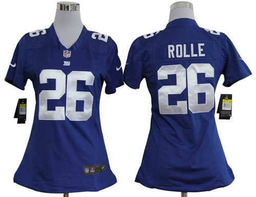 women NEW new york giants 26 antrel rolle blue jerseys