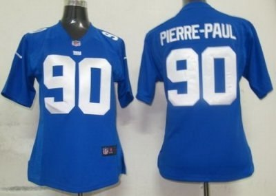 women new york giants 90 pierre-paul blue nfl jerseys