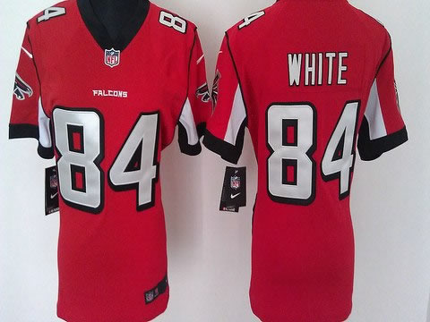 Women NEW NFL Atlanta Falcons 84 Roddy White Red Jerseys