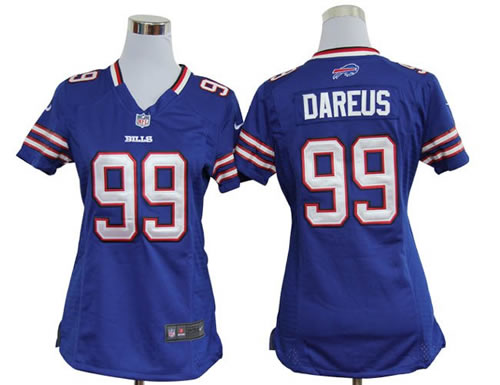 women NEW nfl buffalo bills 99 marcell dareus blue jerseys