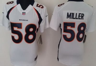 women NEW NFL denver broncos 58 von miller white jerseys