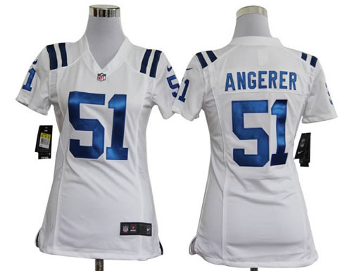 women NEW nfl indianapolis colts 51 pat angerer white jerseys