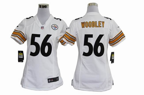 women NEW pittsburgh steelers 56 lamarr woodley white jerseys