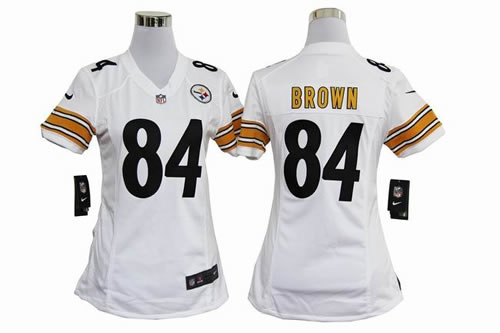 women NEW pittsburgh steelers 84 brown white jerseys
