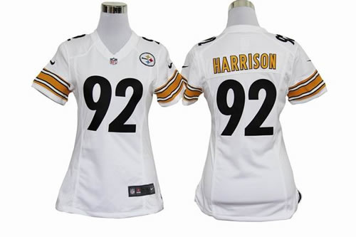 women NEW pittsburgh steelers 92 james harrison white jerseys
