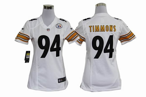 women NEW pittsburgh steelers 94 lawrence timmons white jerseys