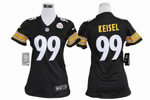 women NEW pittsburgh steelers 99 keisel black jerseys