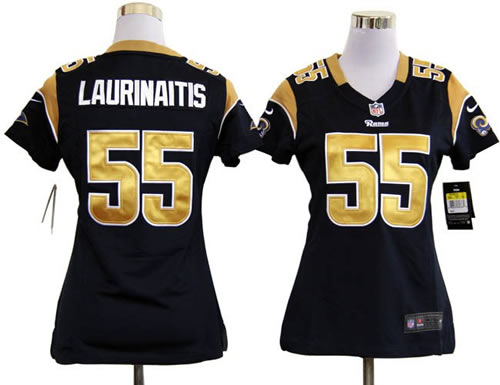 women NEW st. louis rams 55 james laurinaitis blue jerseys