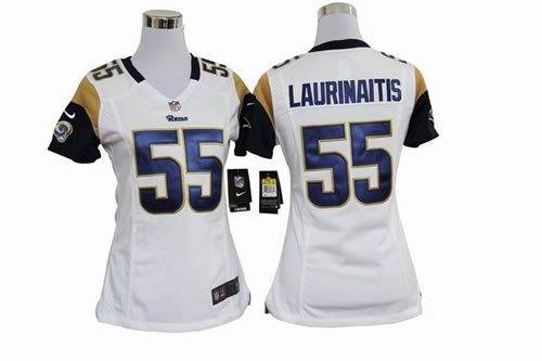 women NEW st. louis rams 55 james laurinaitis white jerseys