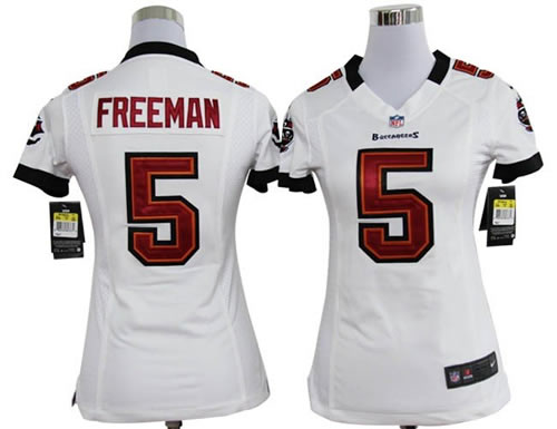 women NEW tampa bay buccaneers 5 josh freeman game white jerseys