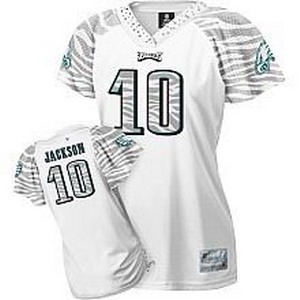 women philadelphia eagles 10 desean jackson zebra field flirt white