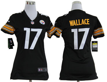 women pittsburgh steelers 17 wallace authentic game jerseys