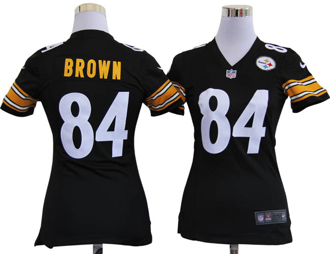 women pittsburgh steelers 84 brown authentic game jerseys